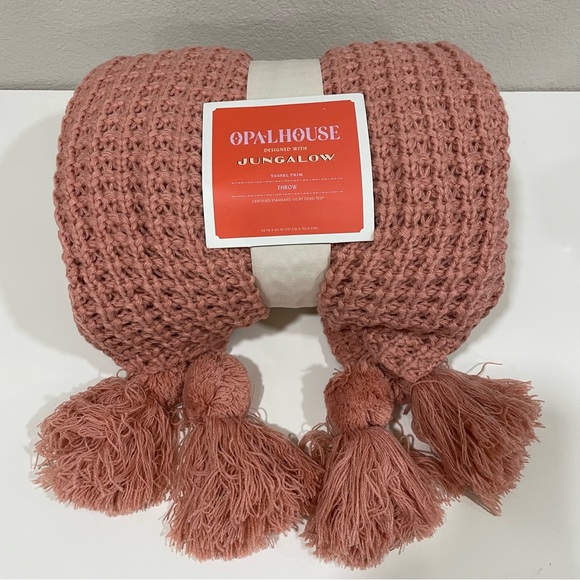 Opalhouse Bedding Nwt Opalhouse Jungalow Pink Tassel Trim Throw